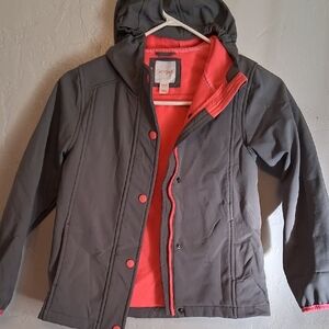 Cat & Jack Charcoal and Coral Kids Raincoat